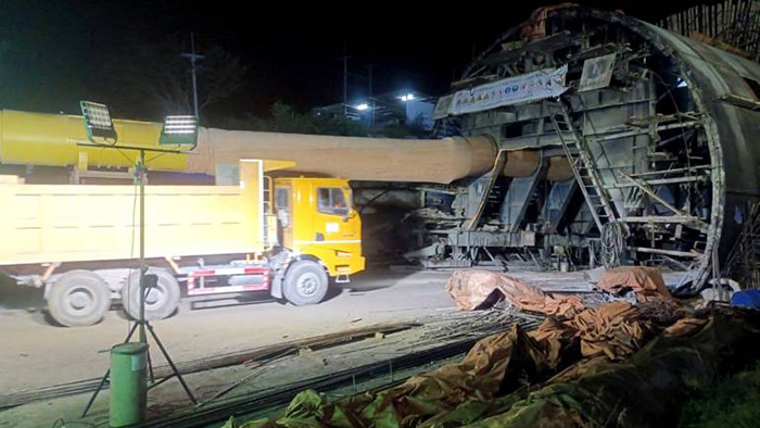 อุโมงค์รถไฟความเร็วสูงไทย จีน ถล่ม 