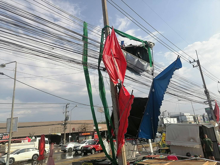 เปิดภาพพายุถล่มขอนแก่น