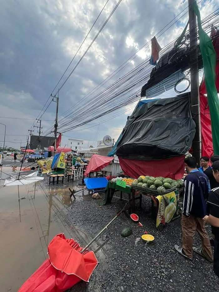 เปิดภาพพายุถล่มขอนแก่น