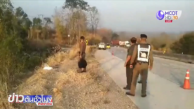  รถบรรทุกปูนเบรกแตก 