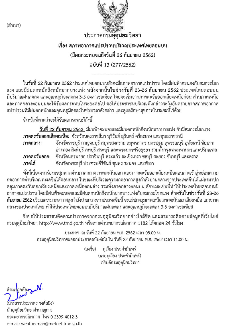 อากาศแปรปรวน