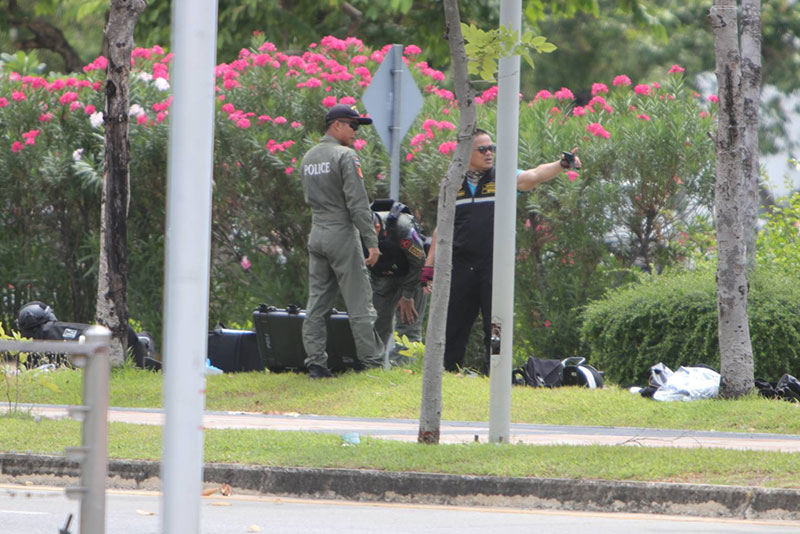 ระเบิดหน้าสำนักงานปลัดกระทรวงกลาโหม ถ.ศรีสมาน