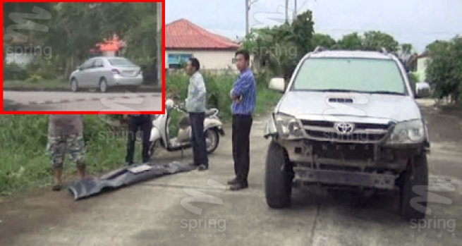 สาวค้ายาขับรถซิ่งหนีตำรวจ