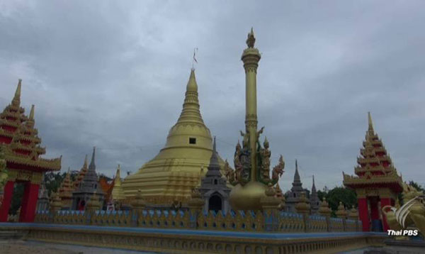 แรงงานเมียนมา ร่วมสร้างพระเจดีย์ไทย-เมียนมา