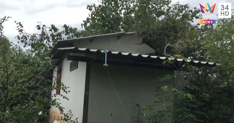 ต้นไม้โค่นทับบ้าน