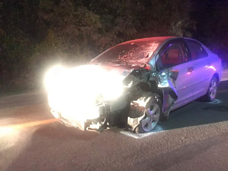 ตำรวจถูกรถชน