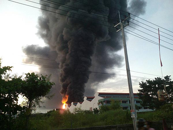 ไฟไหม้โรงงานสี สมุทรปราการ