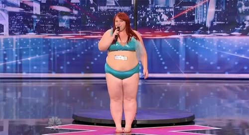 สาวจ้ำม่ำ โชว์โพลแดนซ์สุดเซ็กซี่ในอเมริกาก็อตทาเลนท์