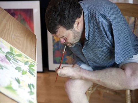 กำลังใจดี! ศิลปินไร้แขนสู้ชีวิต ใช้ปาก-เท้า วาดรูปจนดัง