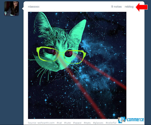 Tumblr  มีปุ่ม 