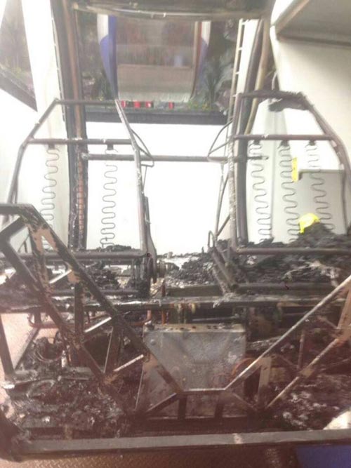 ไฟไหม้กระเช้า Dinosaur Planet สวนสนุกเปิดใหม่ ไฟลุกไหม้ส่งควันคลุ้ง