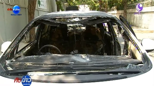 ไฟไหม้รถนักศึกษาเอแบค