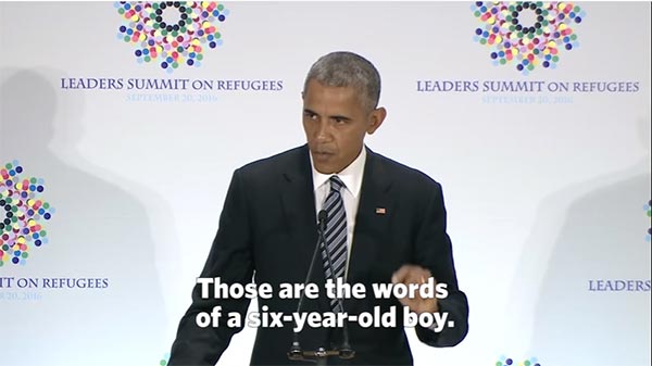 หนูน้อย 6 ขวบ เขียนจดหมายถึงโอบามา วอนขอพาเด็กซีเรียมาอยู่ด้วยกัน