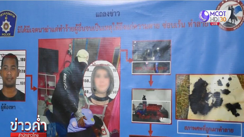 ส.ต.อ. ฆ่าเผานั่งยางเมีย สีหน้าเรียบเฉย ไม่สะท้าน ญาติจี้ประหารชีวิตชดใช้กรรม