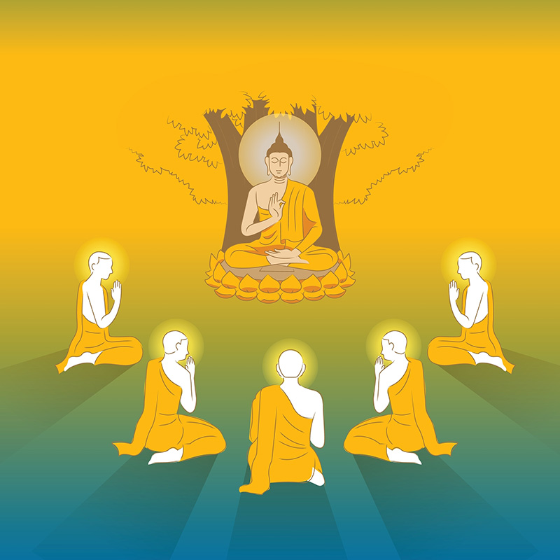 พระพุทธเจ้าทรงแสดงแก่ปัญจวัคคีย์ทั้ง 5